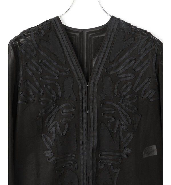 ADAM ET ROPE'「【EMOELLE】ステッチエンブロイダリーブラウス」|シャツ・ブラウス|