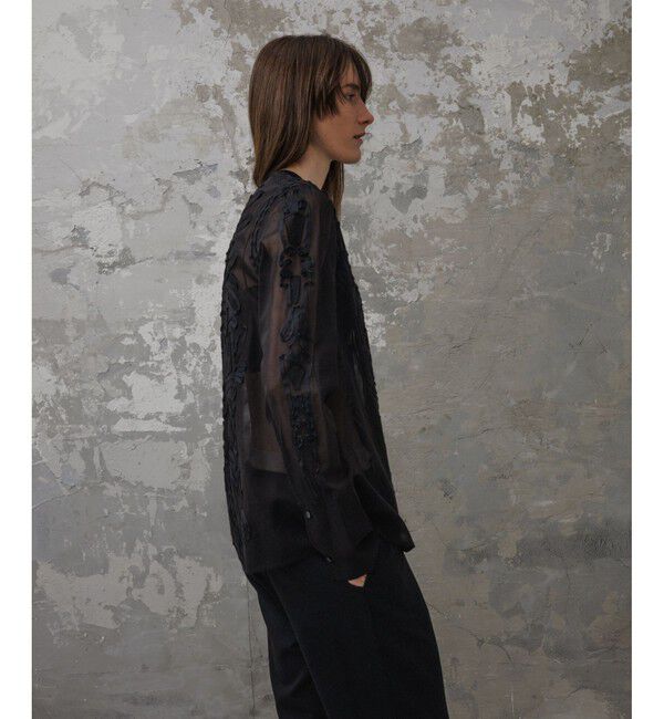 ADAM ET ROPE'「【EMOELLE】ステッチエンブロイダリーブラウス」|シャツ・ブラウス|