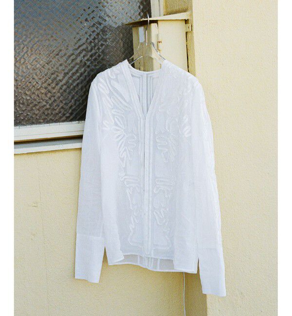 ADAM ET ROPE'「【EMOELLE】ステッチエンブロイダリーブラウス」|シャツ・ブラウス|