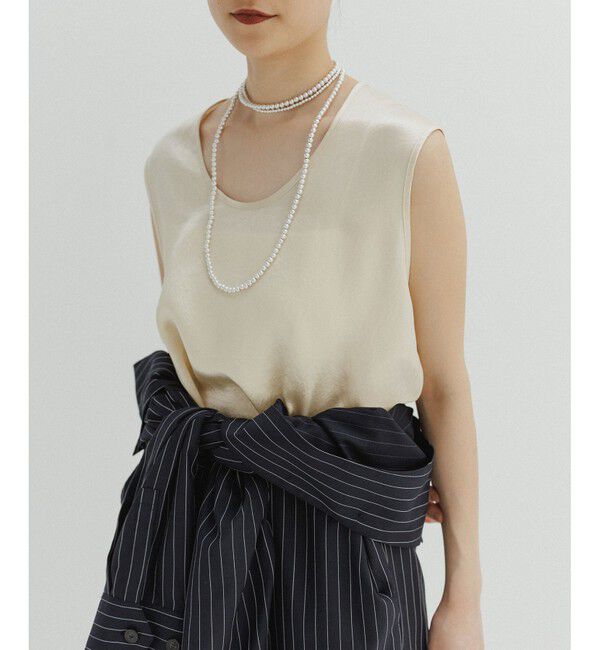 ADAM ET ROPE'「【EMOELLE】サテンタンクトップブラウス」|シャツ・ブラウス|