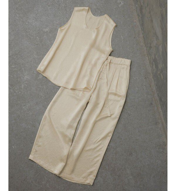 ADAM ET ROPE'「【EMOELLE】サテンタンクトップブラウス」|シャツ・ブラウス|