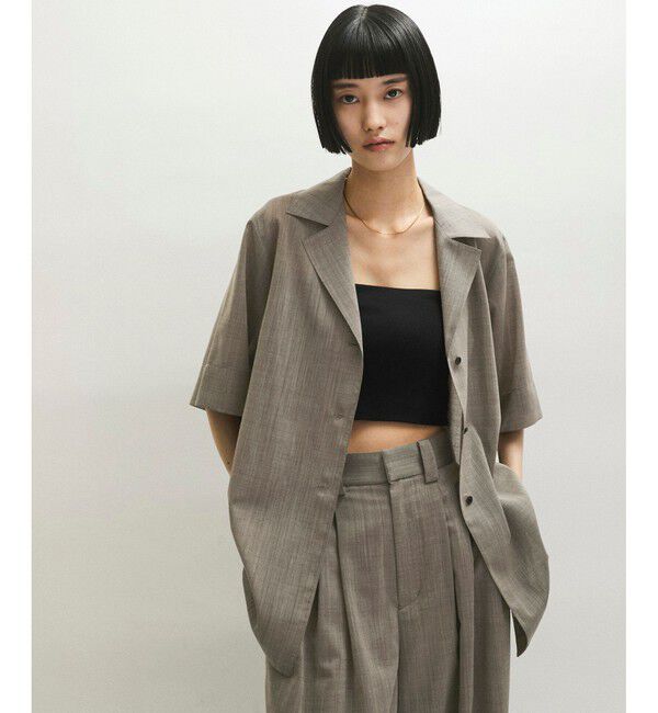 ADAM ET ROPE'「【接触冷感】ライトシャツジャケット」|シャツ・ブラウス|