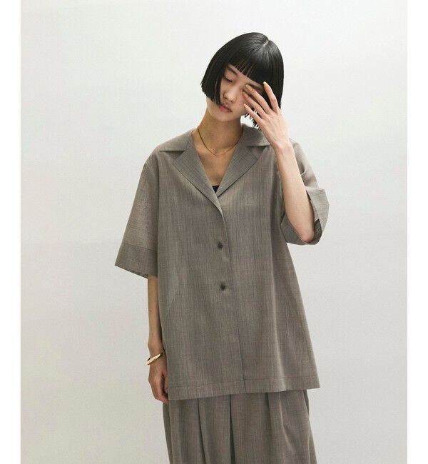 ADAM ET ROPE'「【接触冷感】ライトシャツジャケット」|シャツ・ブラウス|