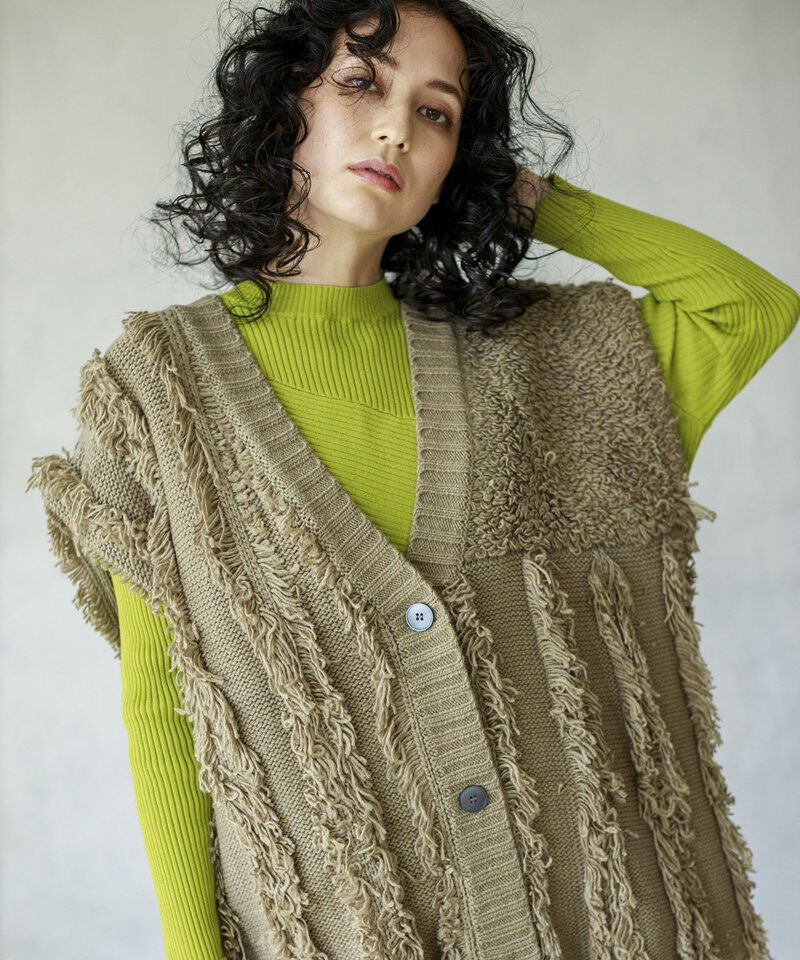  「フリンジニットベスト」|ベスト・ジレ|