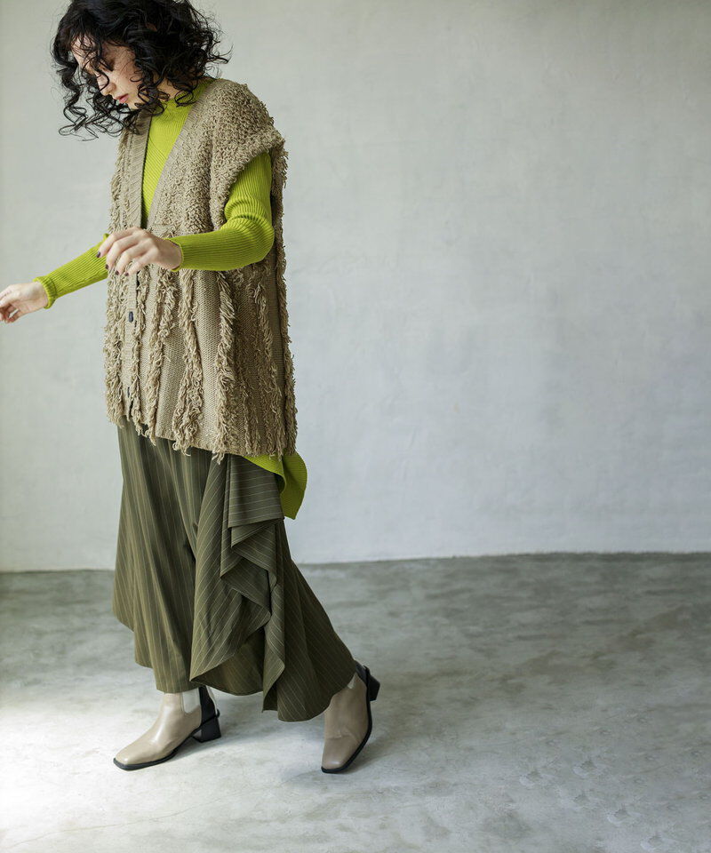  「フリンジニットベスト」|ベスト・ジレ|