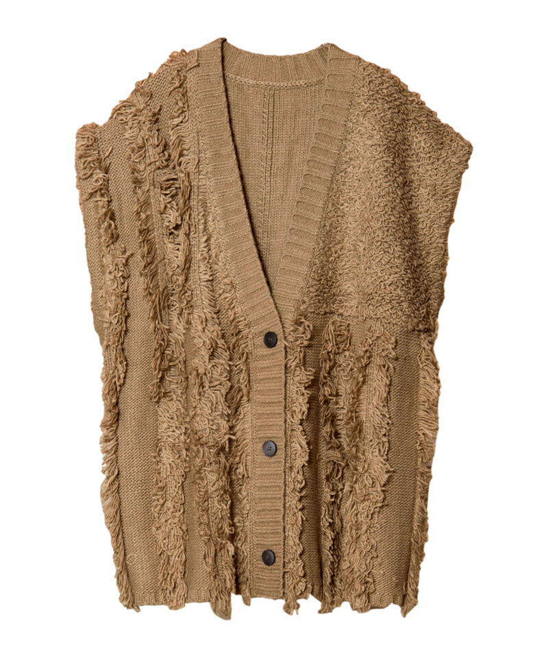  「フリンジニットベスト」|ベスト・ジレ|