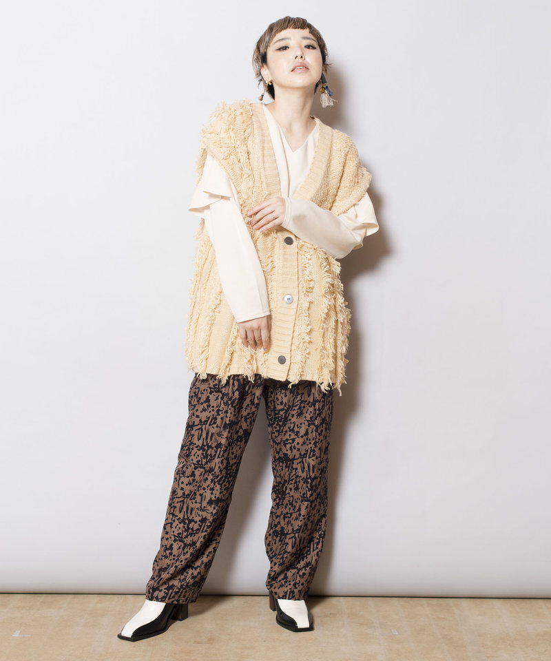  「フリンジニットベスト」|ベスト・ジレ|