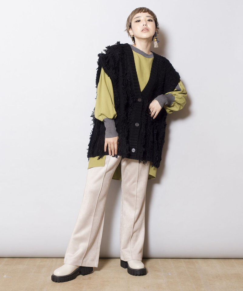  「フリンジニットベスト」|ベスト・ジレ|