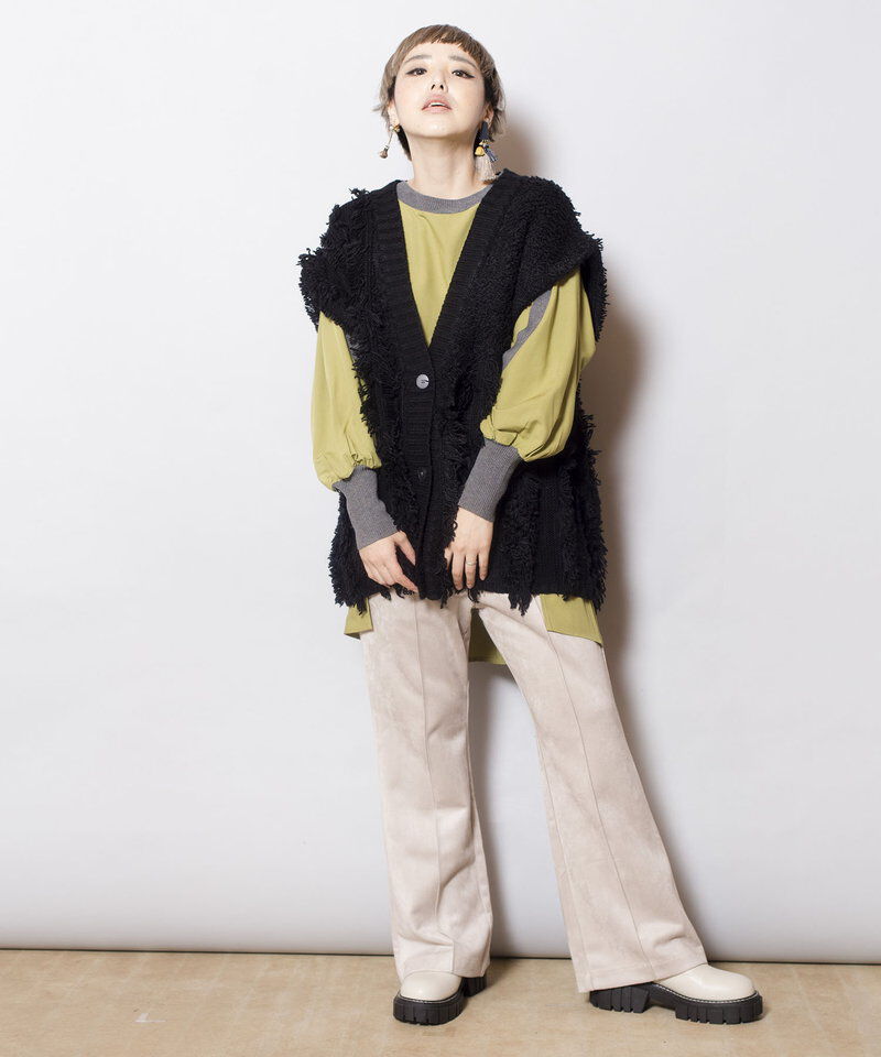  「フリンジニットベスト」|ベスト・ジレ|