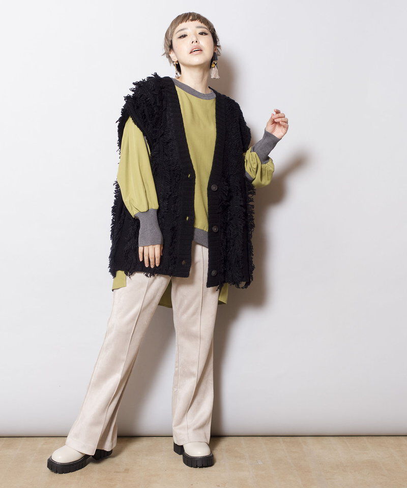  「フリンジニットベスト」|ベスト・ジレ|