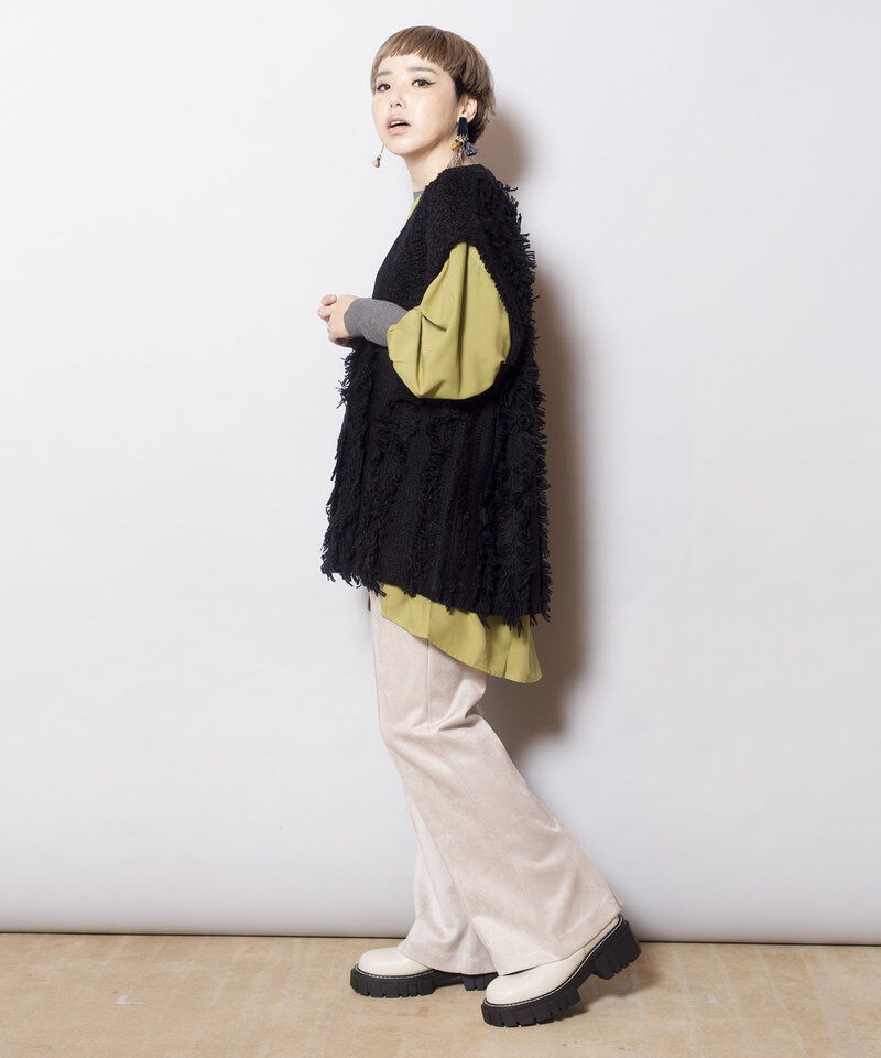  「フリンジニットベスト」|ベスト・ジレ|