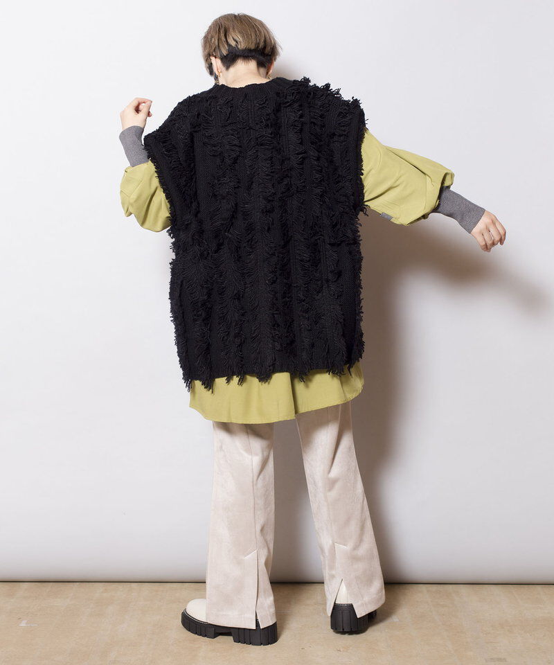  「フリンジニットベスト」|ベスト・ジレ|