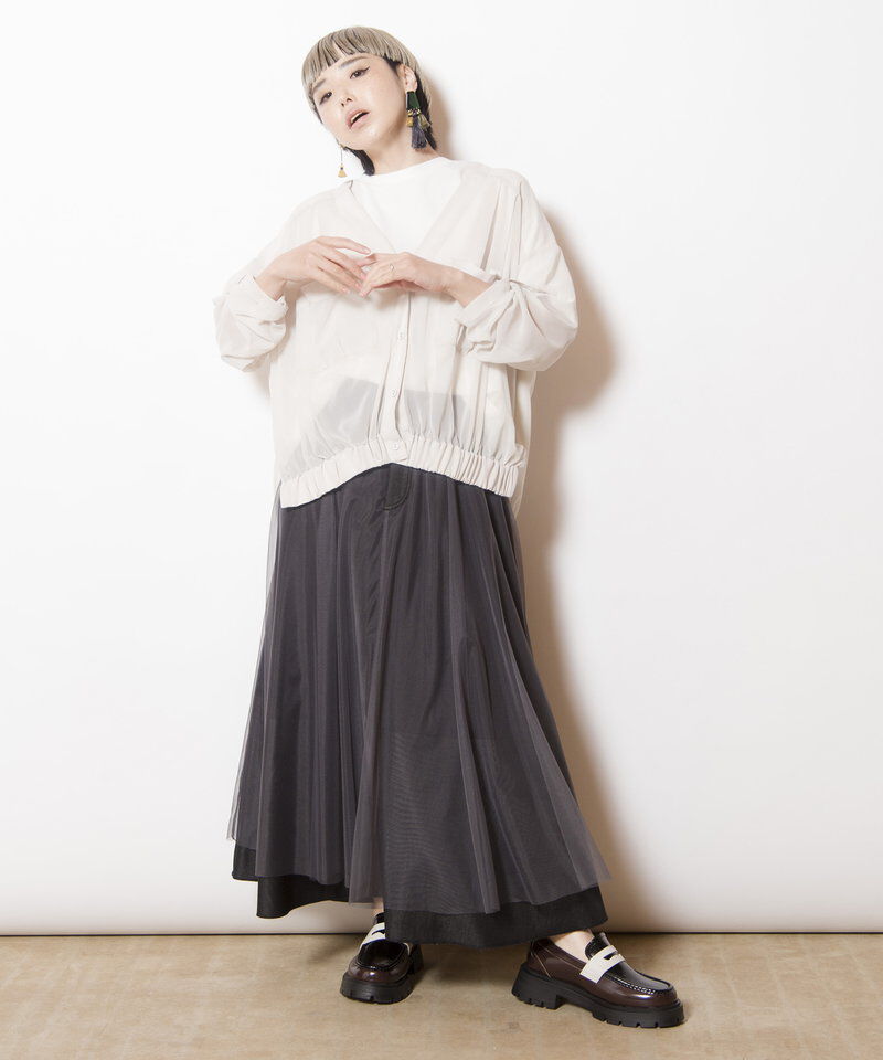  「シフォンギャザーブルゾン」|ブルゾン・スタジャン|