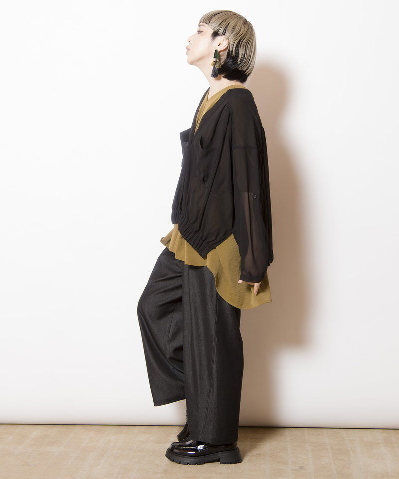  「シフォンギャザーブルゾン」|ブルゾン・スタジャン|