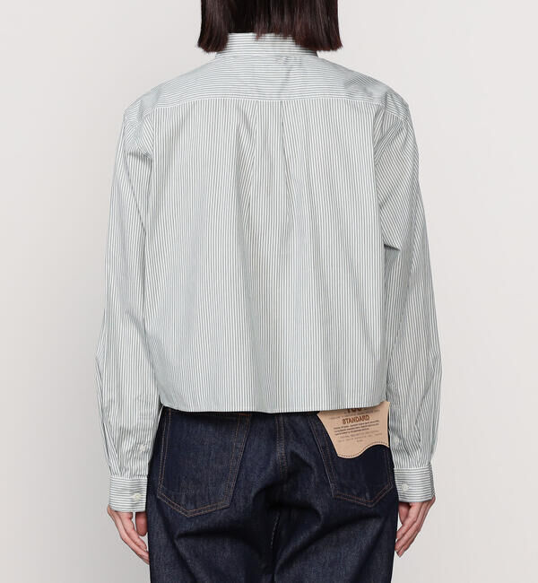 GYMPHLEX「Gymphlex | コットン ショートボタンダウンシャツ STRIPE WOMEN」|シャツ・ブラウス|