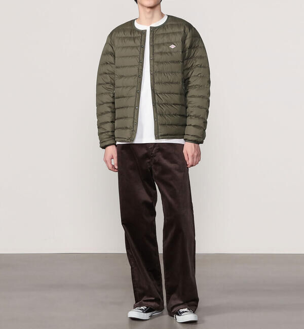 DANTON「DANTON | クルーネック インナーダウンジャケット MEN」|ダウン|OLIVE