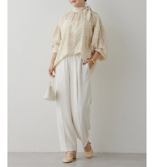  「バックサテンイージーパンツ」|チノ|