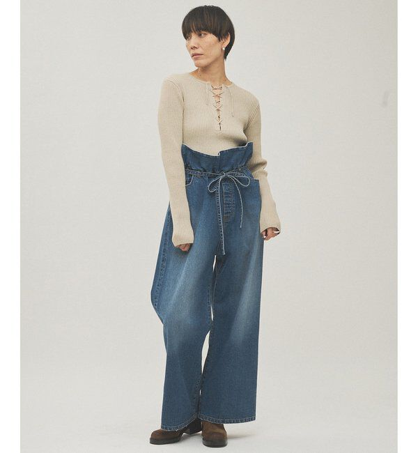  「フリルデニムパンツ」|デニム|