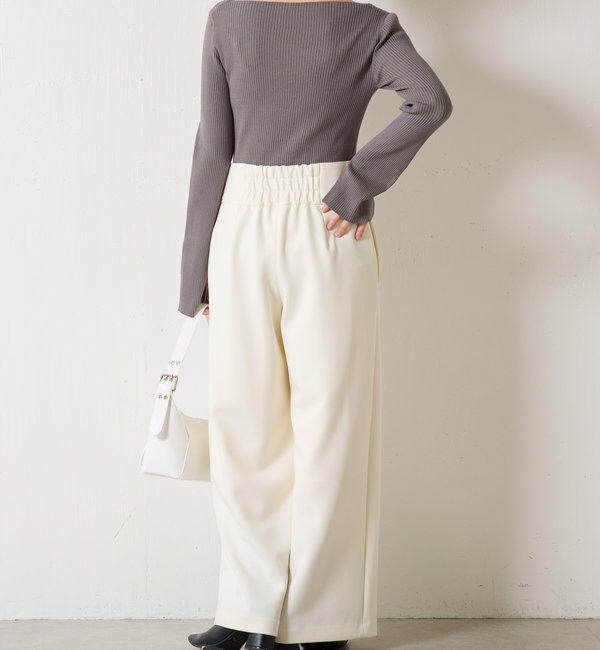  「デザインネックリブニット」|ニット・セーター|