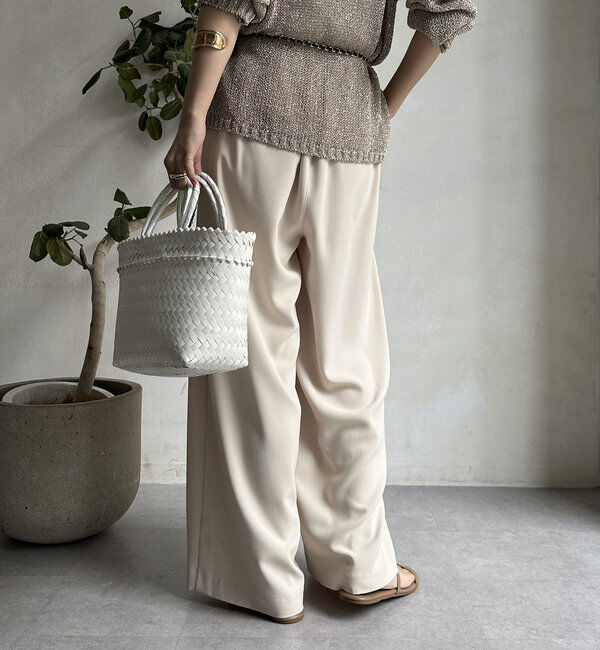  「【累計販売数3万枚突破/22色４サイズ展開！】タックワイドパンツ」|チノ|