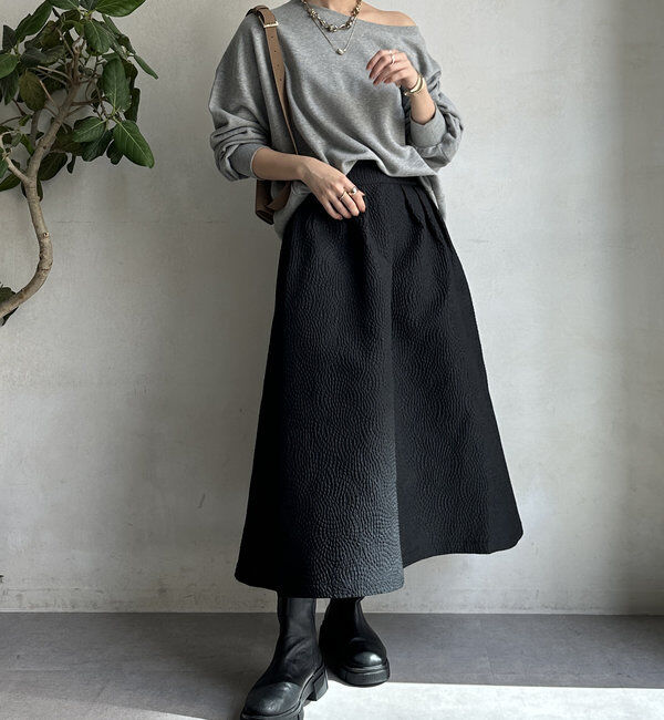  「【WEB限定】フクレジャガードフレアスアカート」|スカート|