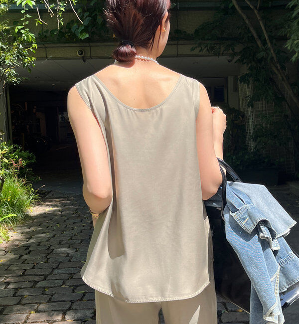  「【ウォッシャブル】キュプラタンクブラウス」|シャツ・ブラウス|