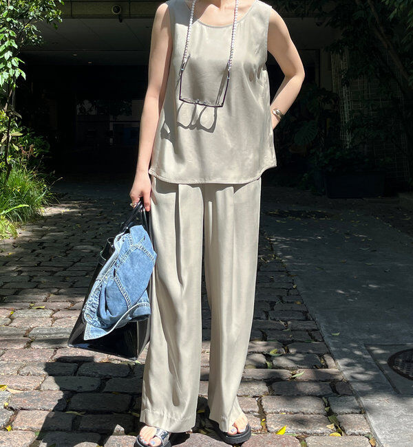  「【ウォッシャブル】キュプラタンクブラウス」|シャツ・ブラウス|