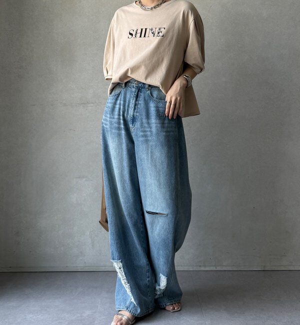  「【WEB限定】ライトドライ天竺ロゴTE」|Tシャツ・カットソー|