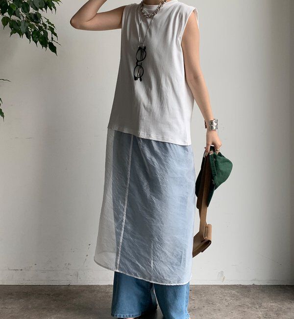  「【WEB限定】シアーレイヤードカットワンピース」|ワンピース|