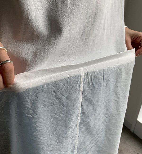  「【WEB限定】シアーレイヤードカットワンピース」|ワンピース|