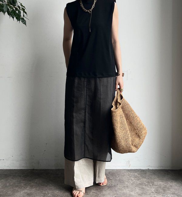  「【WEB限定】シアーレイヤードカットワンピース」|ワンピース|