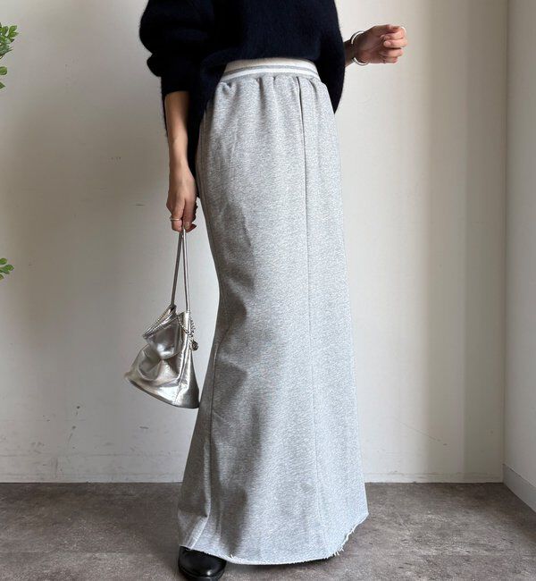  「【WEB限定】ウエストライン裏毛スカート」|スカート|グレー