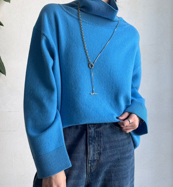  「ウール混タートルチュニック」|ニット・セーター|