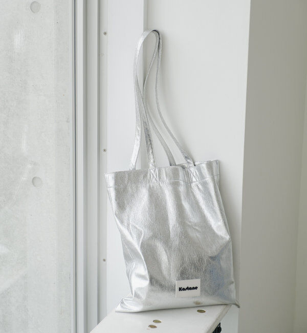  「【新色追加/A4サイズ/PCサイズ/5色展開】シャイニーマルチトートBAG」|トートバッグ|シルバー