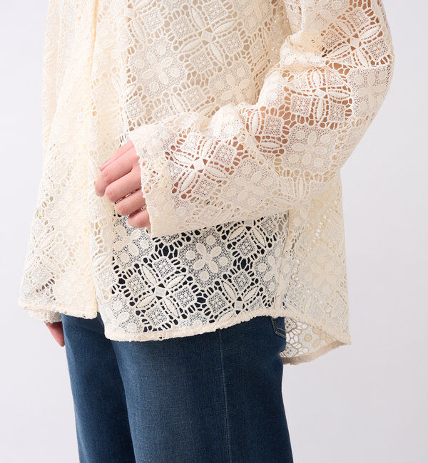  「開襟レースシャツ」|シャツ・ブラウス|
