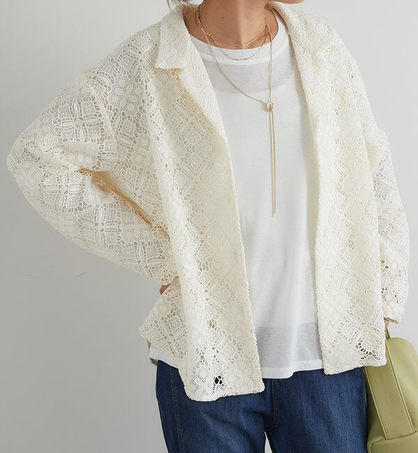  「開襟レースシャツ」|シャツ・ブラウス|