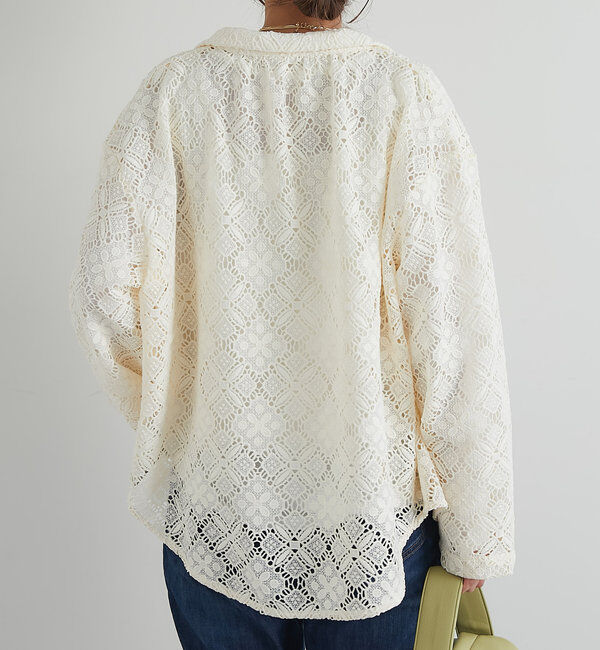  「開襟レースシャツ」|シャツ・ブラウス|