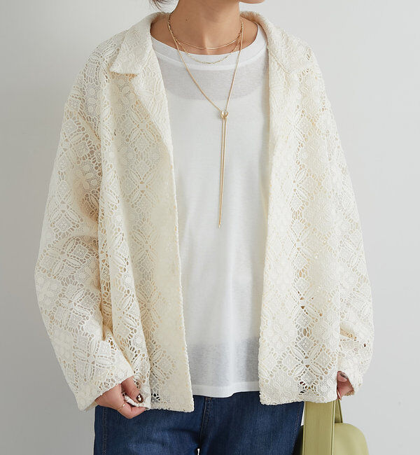  「開襟レースシャツ」|シャツ・ブラウス|