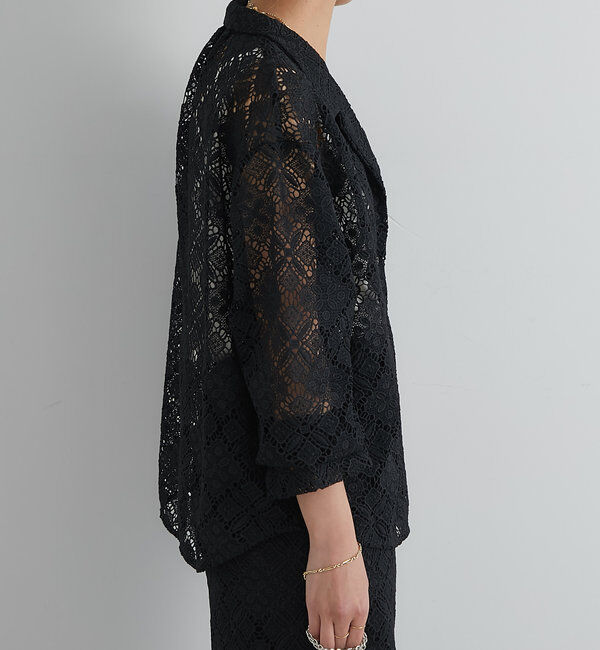  「開襟レースシャツ」|シャツ・ブラウス|