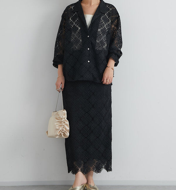  「開襟レースシャツ」|シャツ・ブラウス|