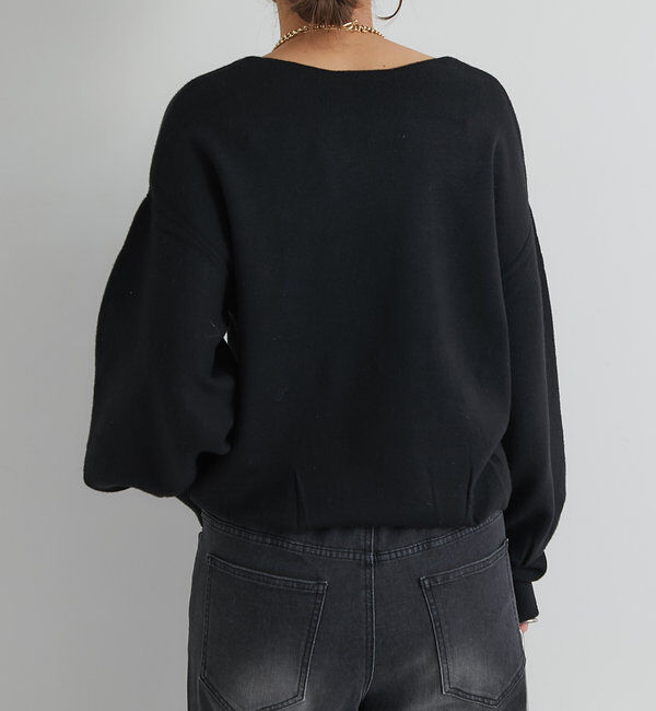  「前後2WAYぽわんスリーブニット」|ニット・セーター|