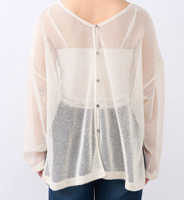  「前後2WAYラメメッシュカーディガン」|ニット・セーター|
