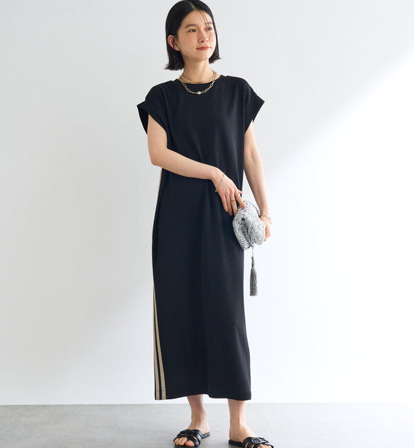  「《大人のラフスタイルに》カットジョーゼットラインワンピース」|その他|