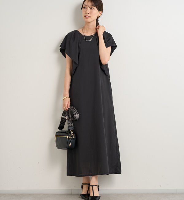  「《夏に快適◎・主役級アイテム》吸湿速乾機能付きフリルワンピース」|その他|