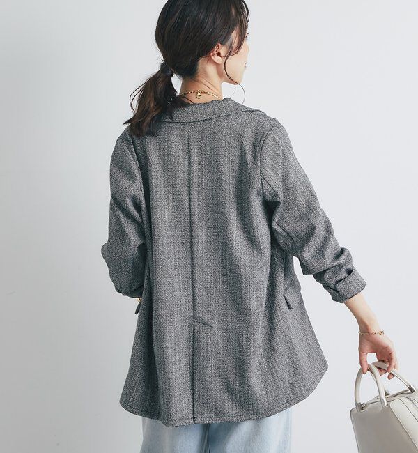  「《きちんと感◎》ウールライクヘリンボーンテーラードジャケット」|その他|