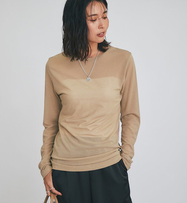  「【MONN.:.(モン)】シアーロンT」|Tシャツ・カットソー|