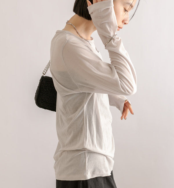  「【MONN.:.(モン)】シアーロンT」|Tシャツ・カットソー|