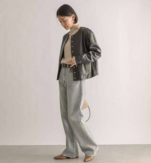  「【MONN.:. (モン)】フレアデニム」|デニム|