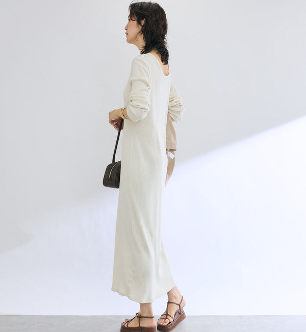  「【全骨格細見え】2WAYロングリブワンピース」|ワンピース|