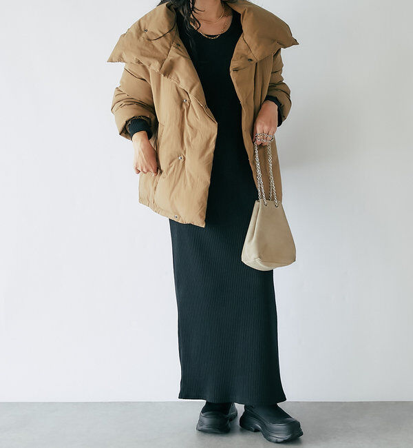  「【全骨格細見え】2WAYロングリブワンピース」|ワンピース|